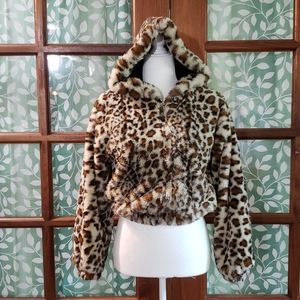 Topshop cheetah jacket size xxs 0-2.